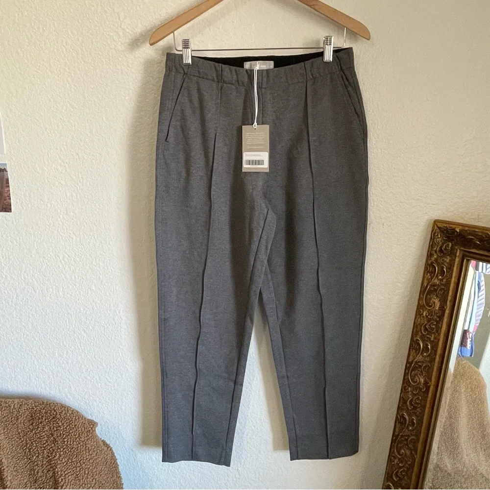 NWT Everlane The Dream Pant Center Seam Pleat Heathered Grey F-BTM-CTN-PNT - Picture 8 of 8
